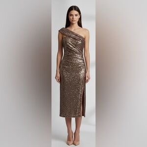 Jonathan Simkhai Jay Hammered Sequin
Midi Dress Size S NWOT